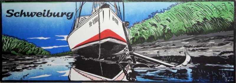Linoldruck „Schweiburg“